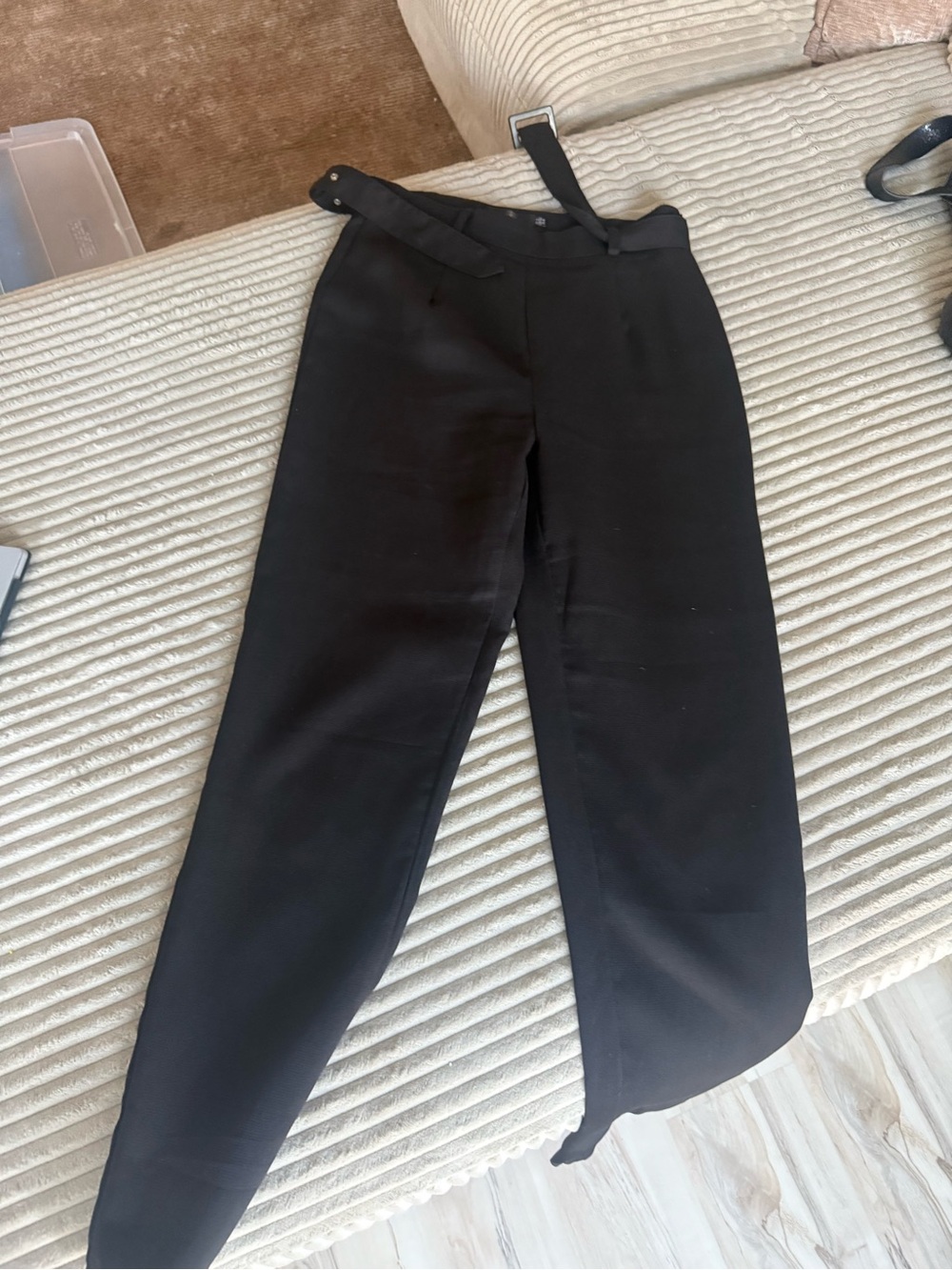 Misguided Black High-Waist Tailored Women's Pants